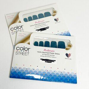 NEW (2) packages of Color Street "How Swede It Is"  Pedicure RETIRED Sealed